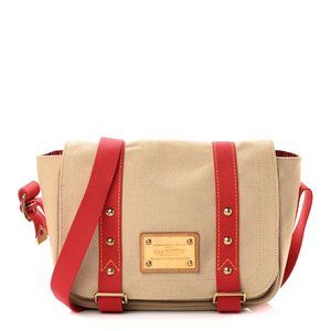 Louis Vuitton Besace Canvas Antigua Red & Tan